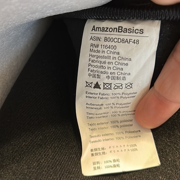 AMAZON BASICS Black Laptop Sleeve Case Top Loading Zip Up Slim Design Neoprene - Picture 6 of 7